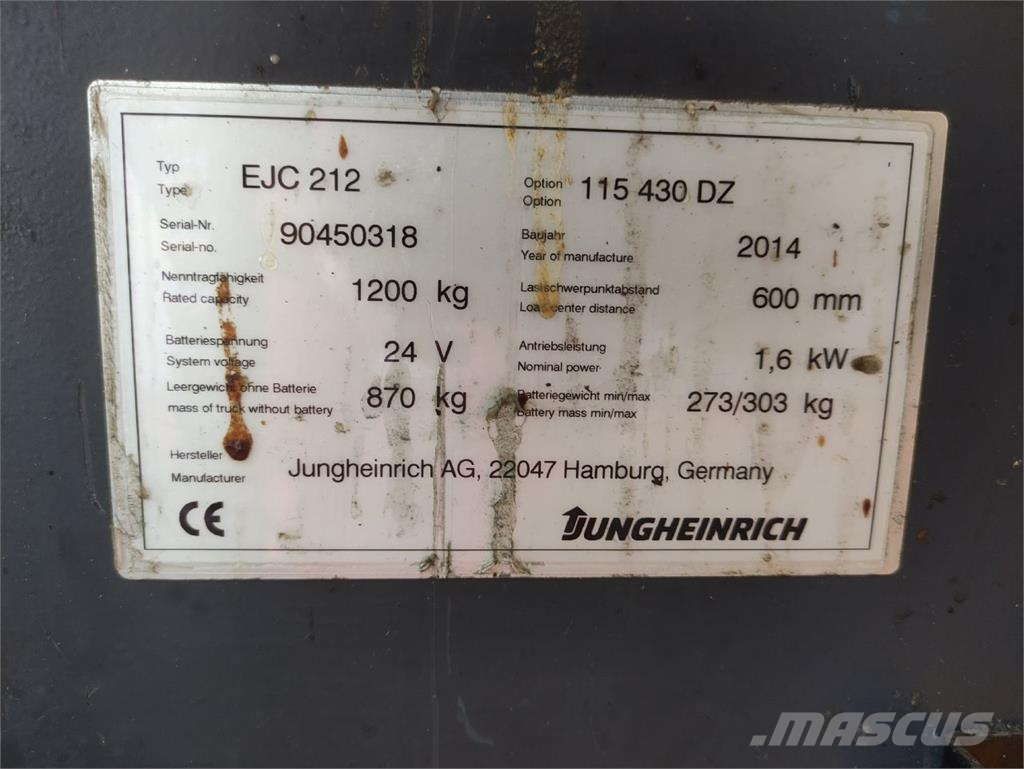 Jungheinrich EJC212 포크리프트