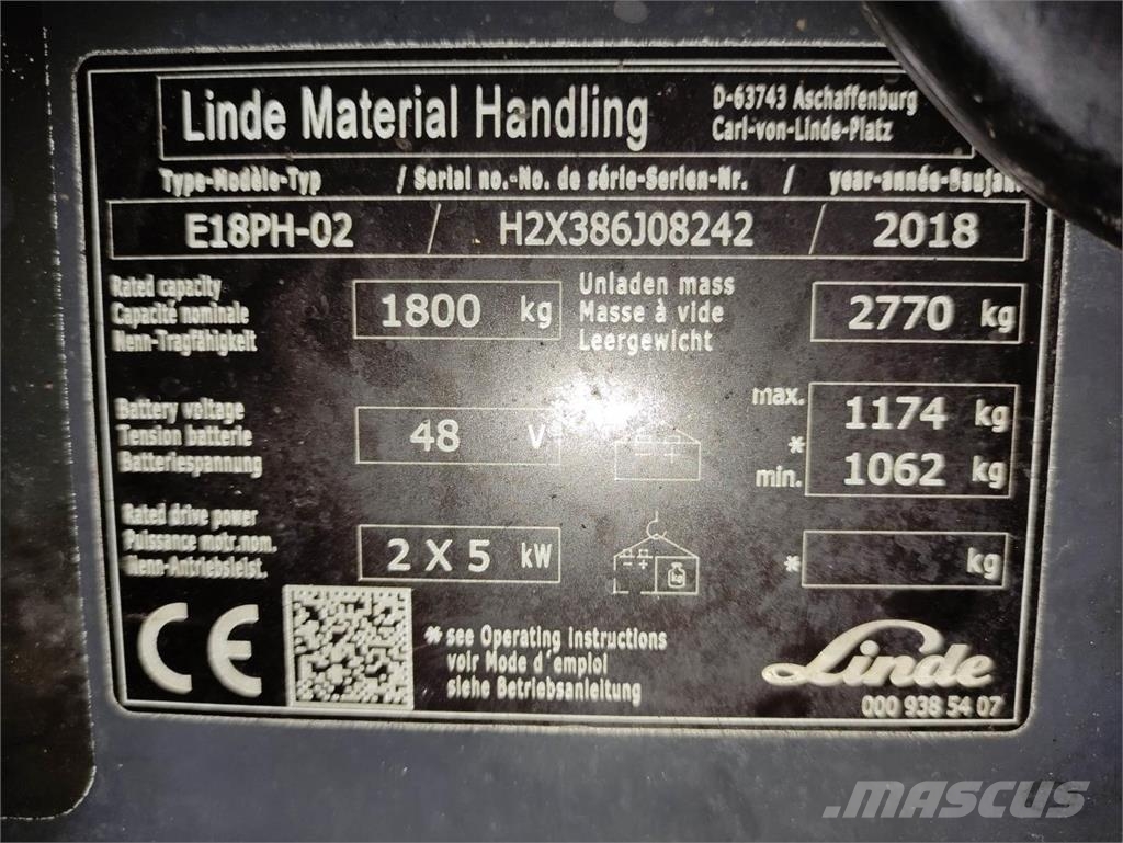 Linde E18PH-EVO Elektritõstukid