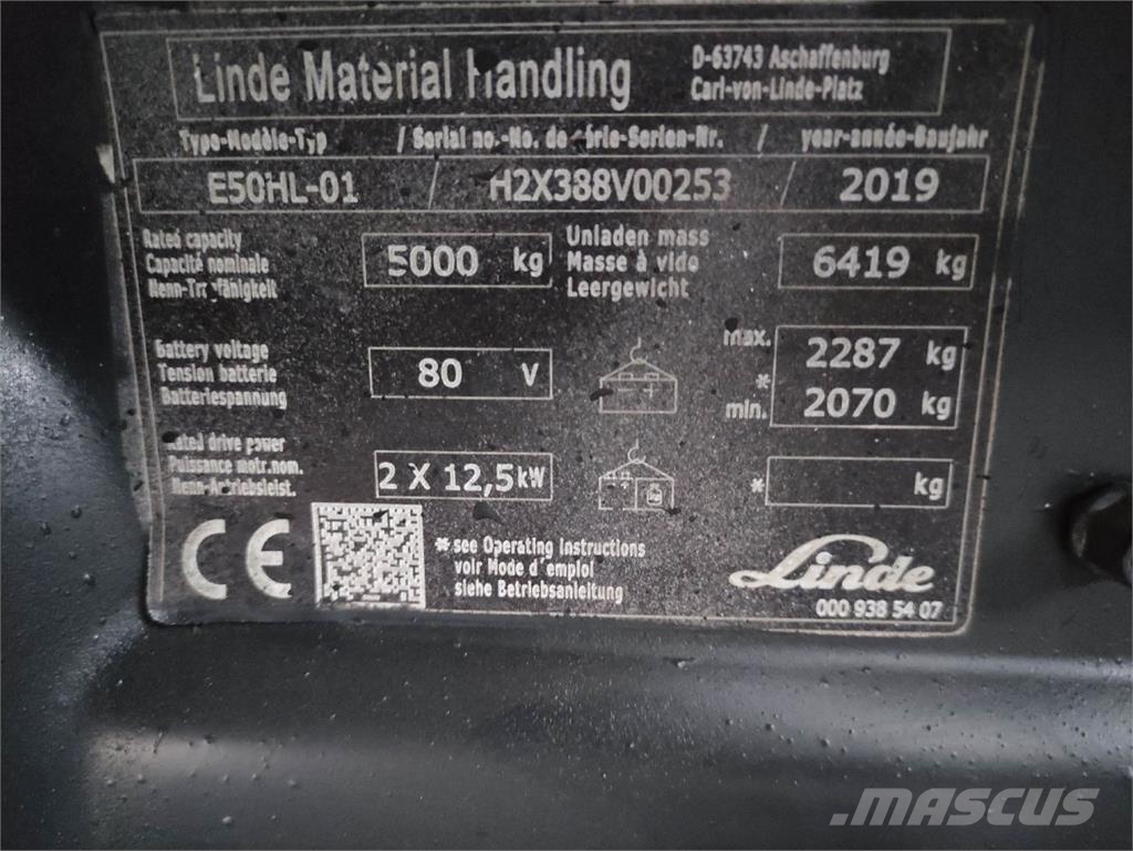 Linde E50HL-01-388 电动叉车