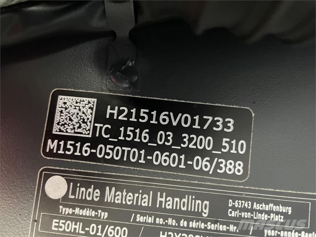 Linde E50HL-01/600-388 شاحنات ذات رافعات شوكية تعمل بالكهرباء
