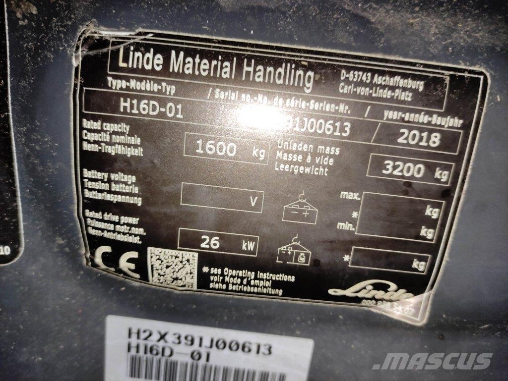 Linde H16D-01-391 *Komplett aufbereitet* Diiseltõstukid