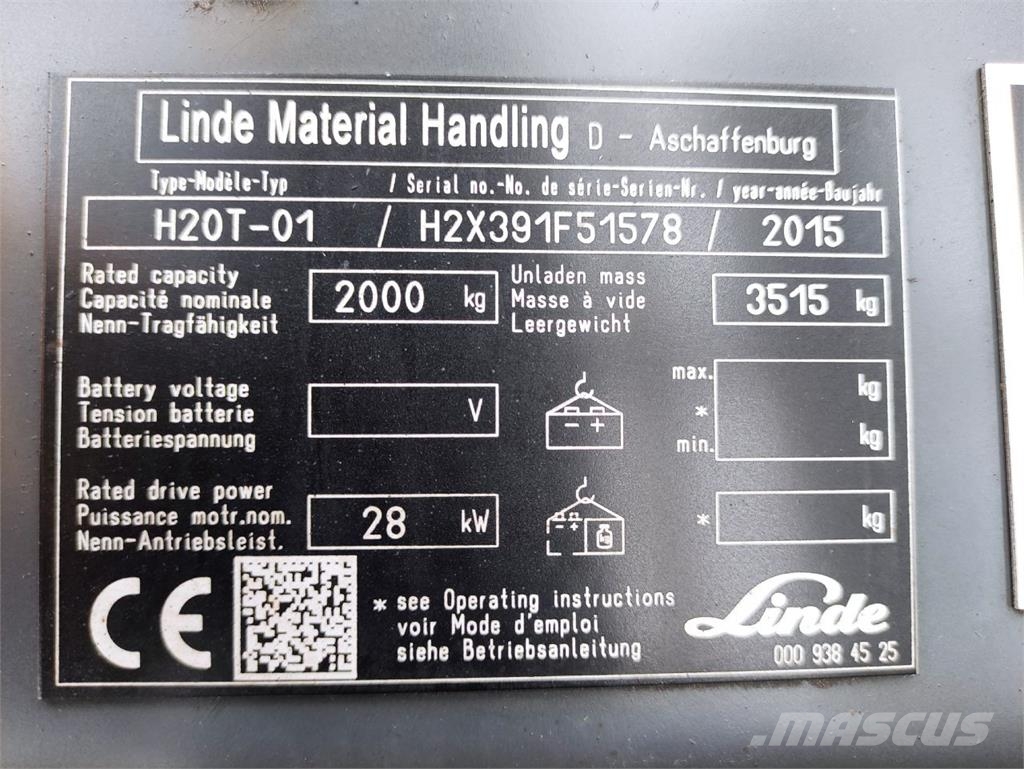 Linde H20T-01/391 EVO (LACK NEU) Plinski viličarji