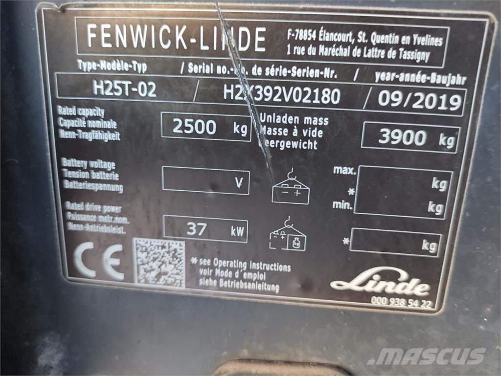 Linde H25T-02/392 EVO (Lack NEU) LPG'li forkliftler