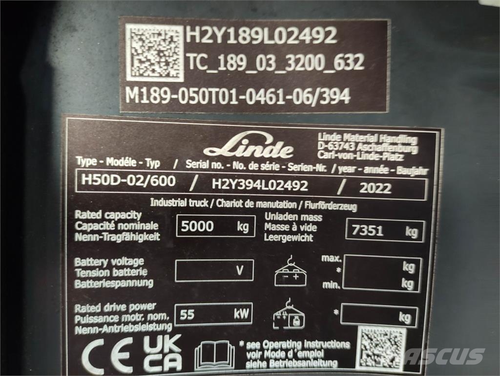 Linde H50D-02/600-394 EVO شاحنات الديزل