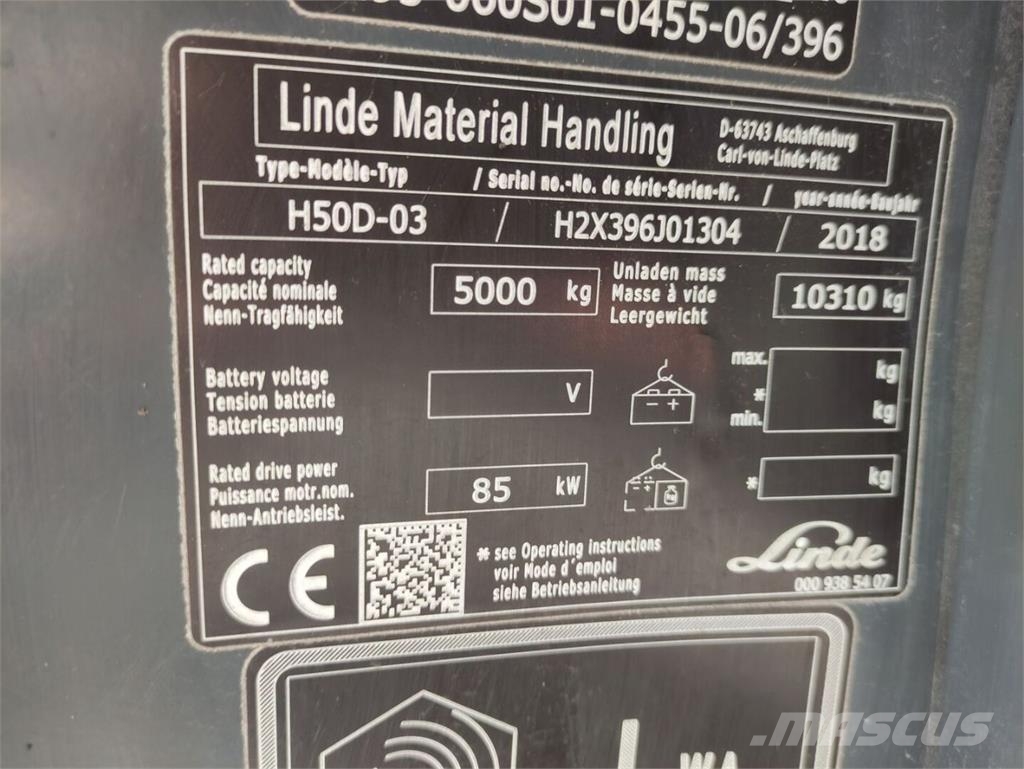 Linde H50D-03/396 EVO Elektrische heftrucks