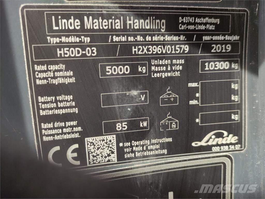 Linde H50D-03/396 EVO Elektrische heftrucks