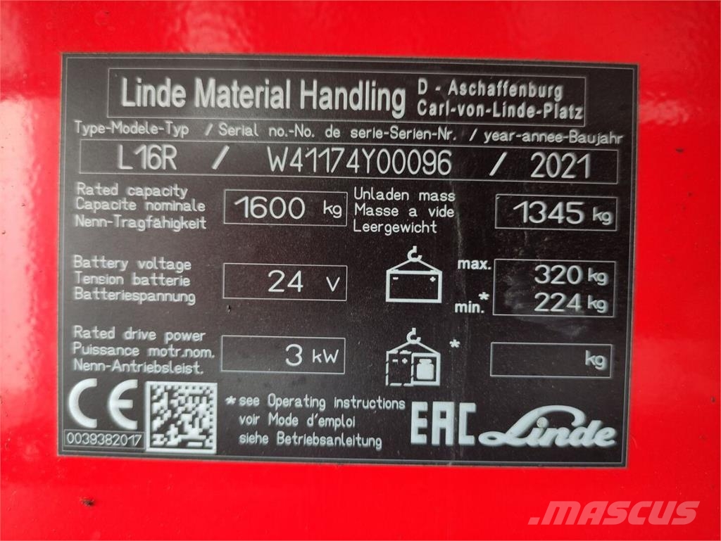 Linde L16R i Manipulácia s materiálom - ostatné