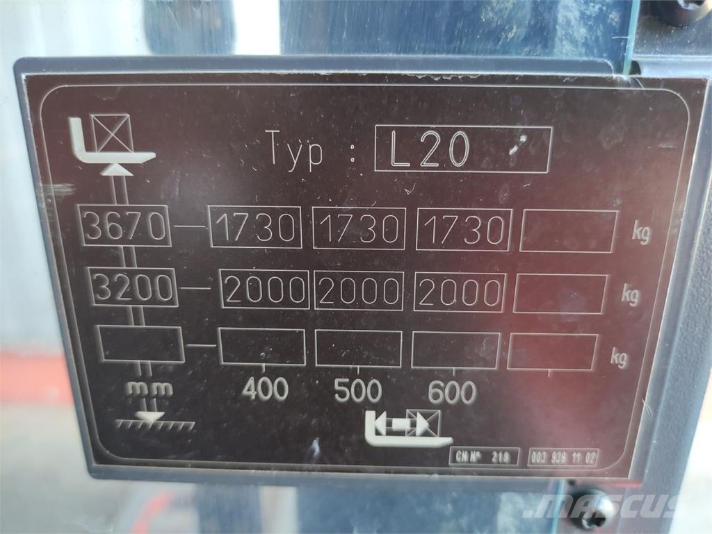 Linde L20-1173 Gyalogkíséretű targonca