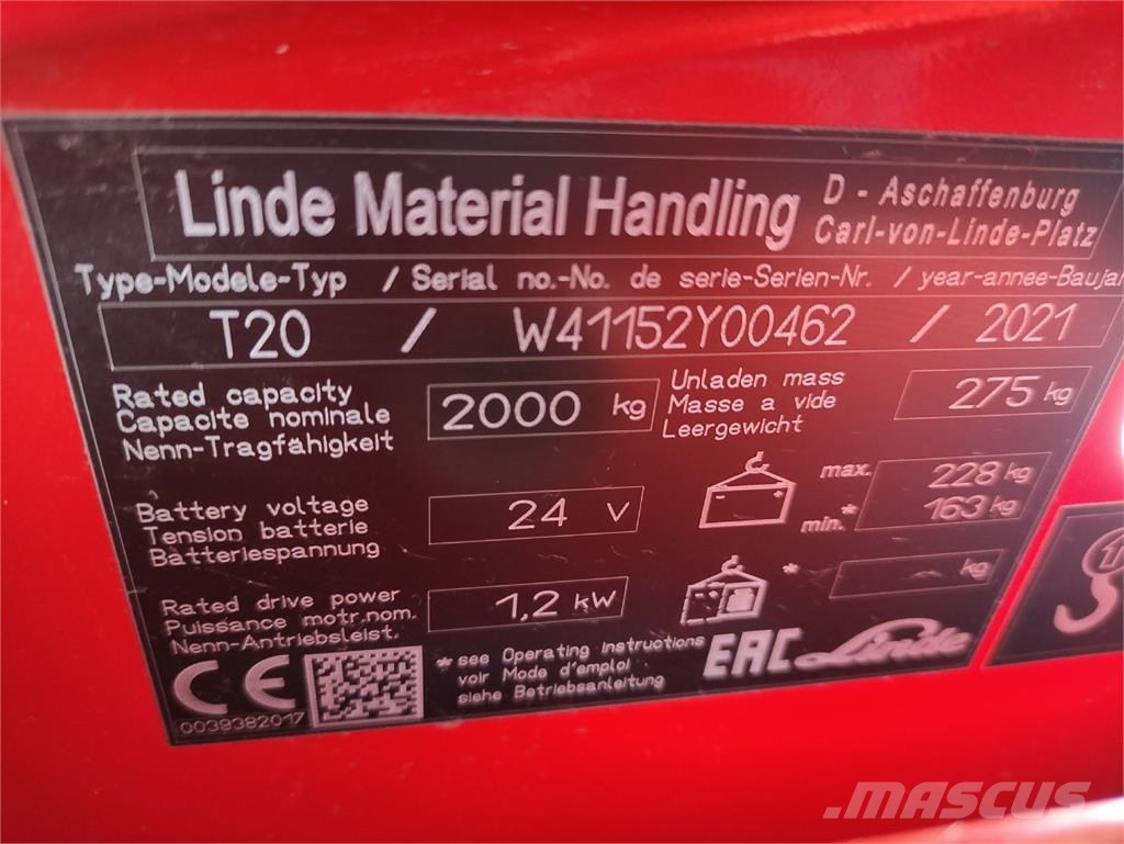 Linde T20/1152 Lack neu Elektriline alusesiirdaja