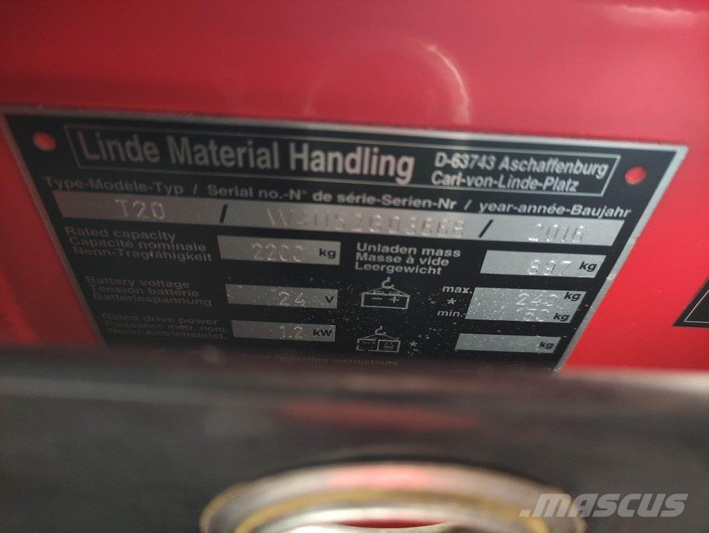Linde T20 *Sonderbau-Batteriewechselwagen-388* 경량 리프터