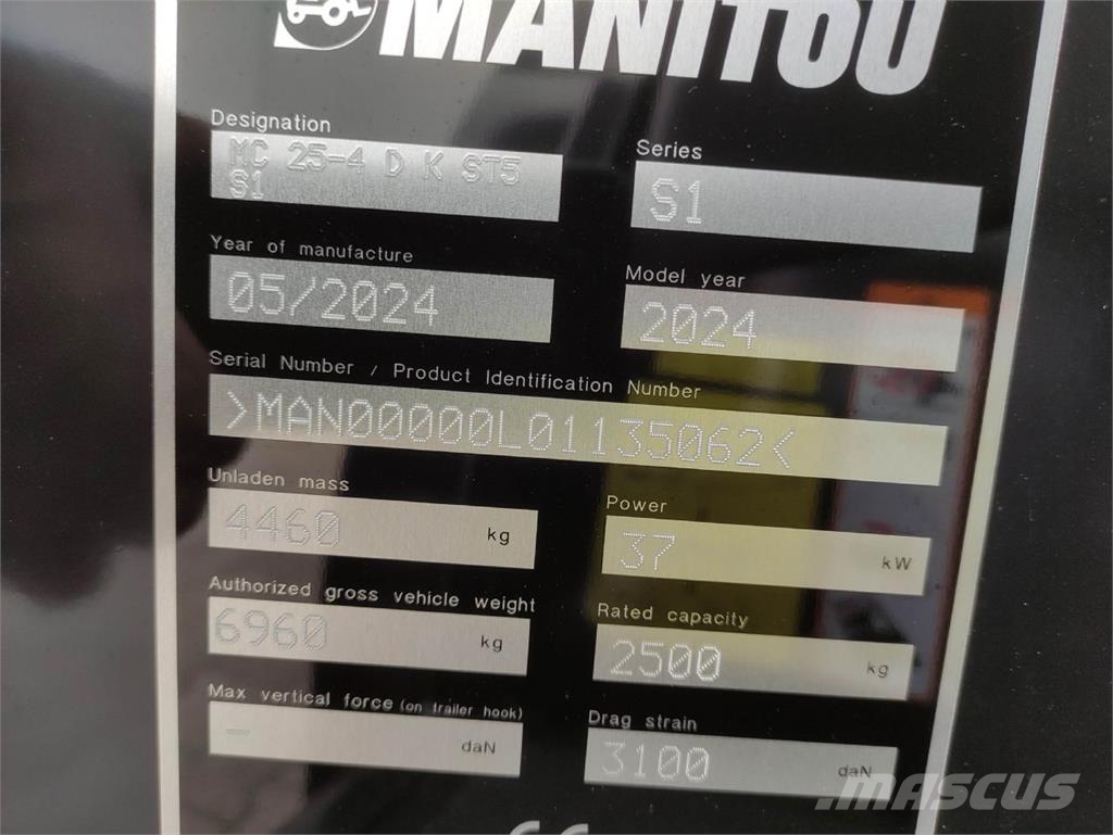Manitou MC25-4 DK ST5 S1 (NEU) Terénne vysokozdvižné vozíky
