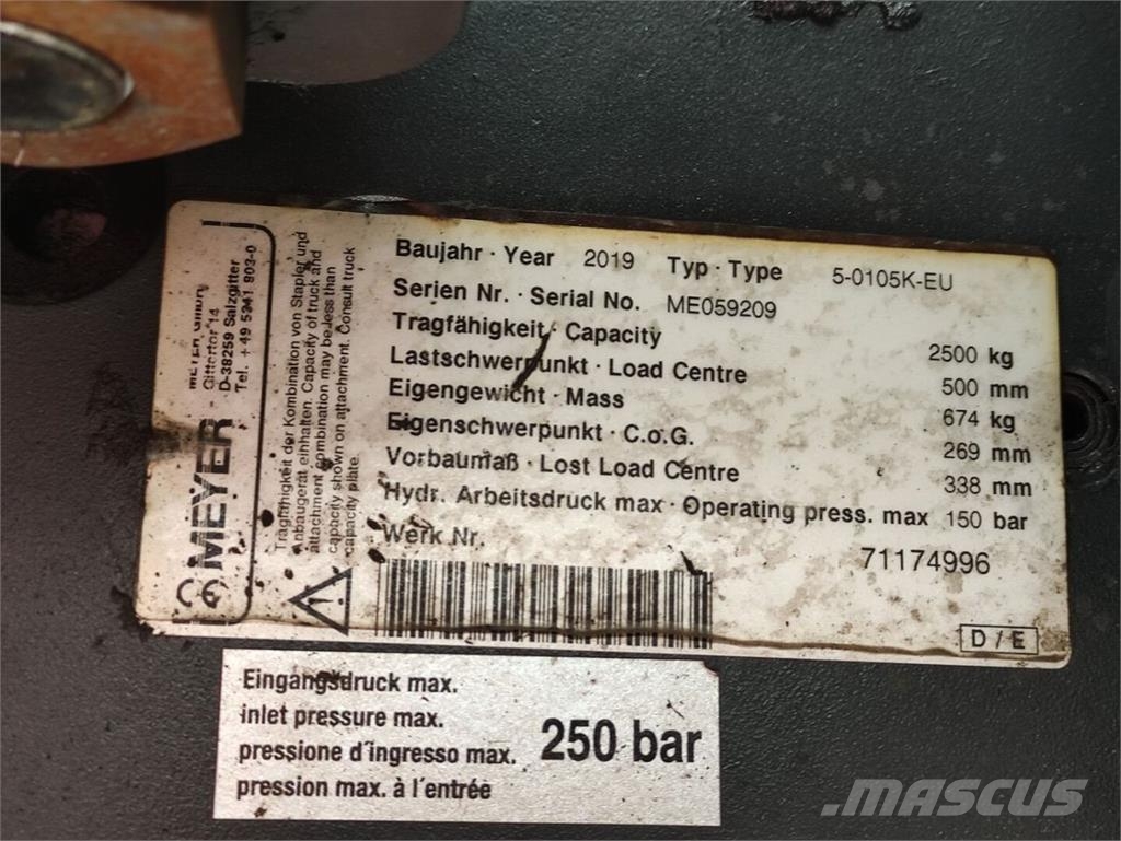 Meyer 5-0105K-EU (drehbar 360° endlos + Seitenschieber) ملزمات الحزم