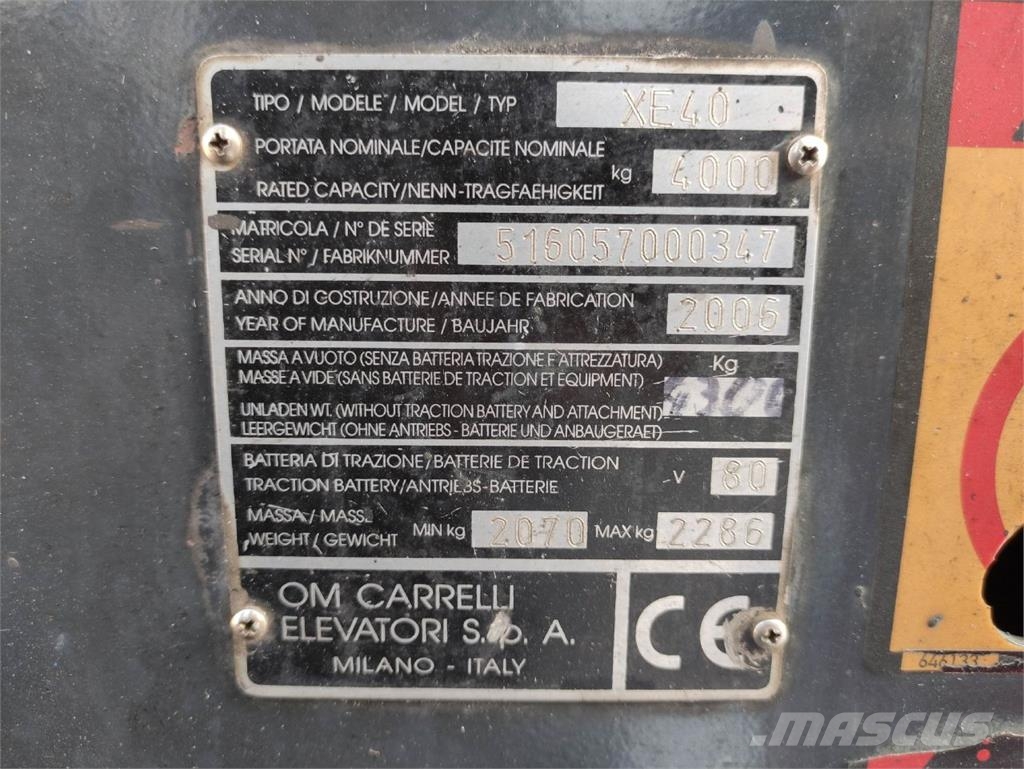 Om-Pimespo XE40 전동 지게차