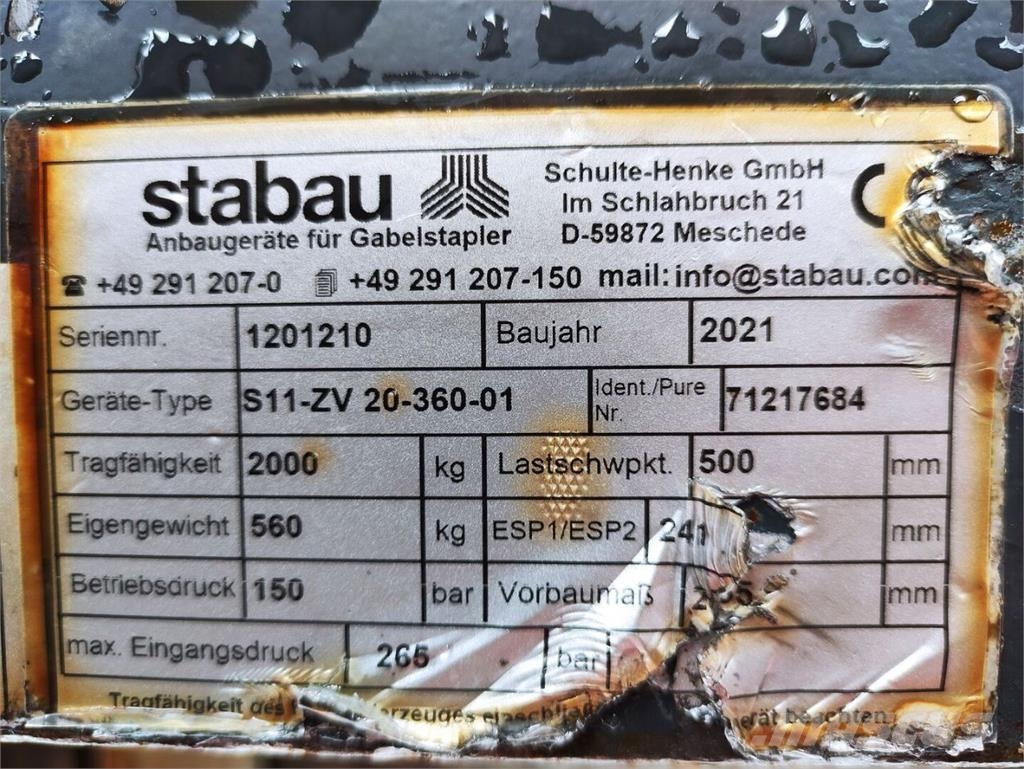 Stabau S11-ZV20-360-01 (drehbar 360° endlos) Anyagmozgatás - Egyebek