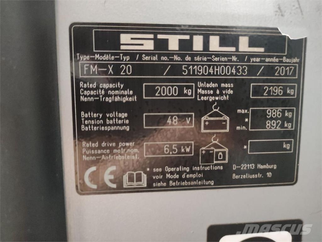Still FM-X-20 Tolóoszlopos targonca